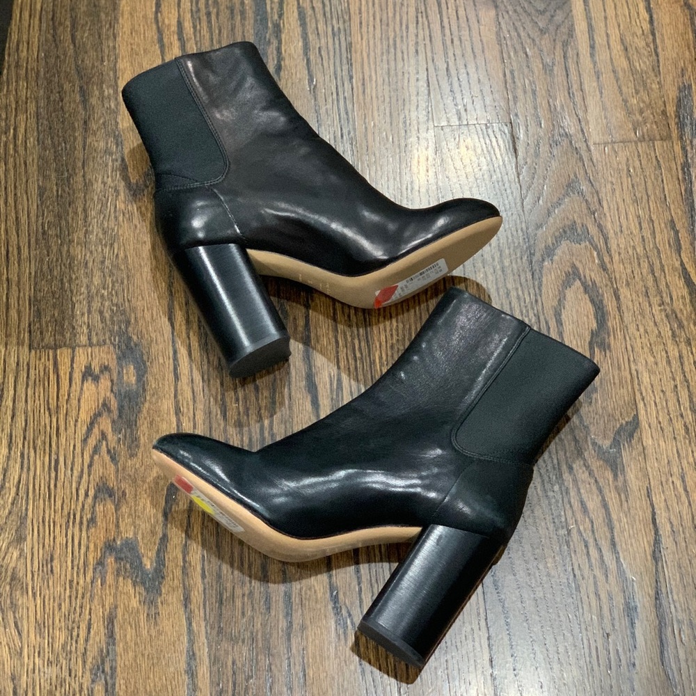 New Rag & Bone Black Agnes Leather Boots Women’s Size 35 - Picture 4 of 16